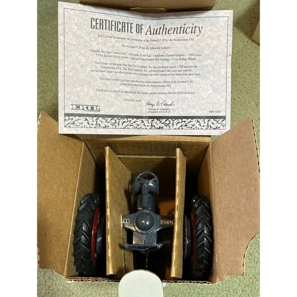 ERTL Farmall F-20 Tractor 1994 Pennsylvania FFA Foundation 1/16 scale New In Box - Picture 4 of 4